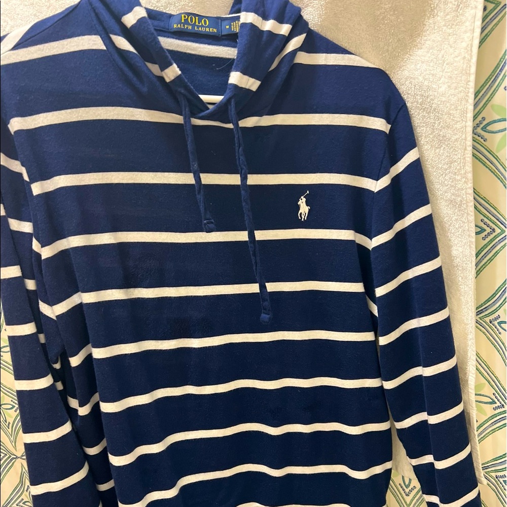 PRE-OWNED RALPH LAUREN POLO LONGSLEEVE PULLOVER SHIRT(MEDIUM)
